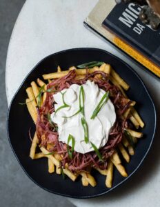 Batata frita com pastrame